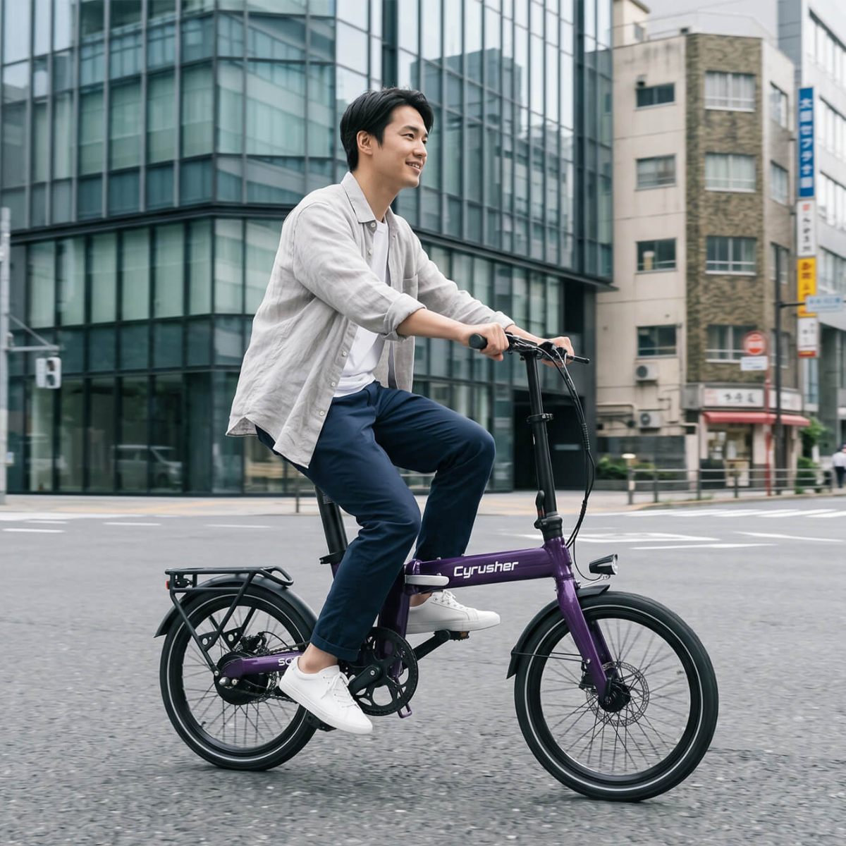 【数量限定リアバスケット無料プレゼント】Cyrusher SORA ベルトドライブ 折りたたみ電動アシスト自転車★試乗可能★店舗受取も大歓迎！