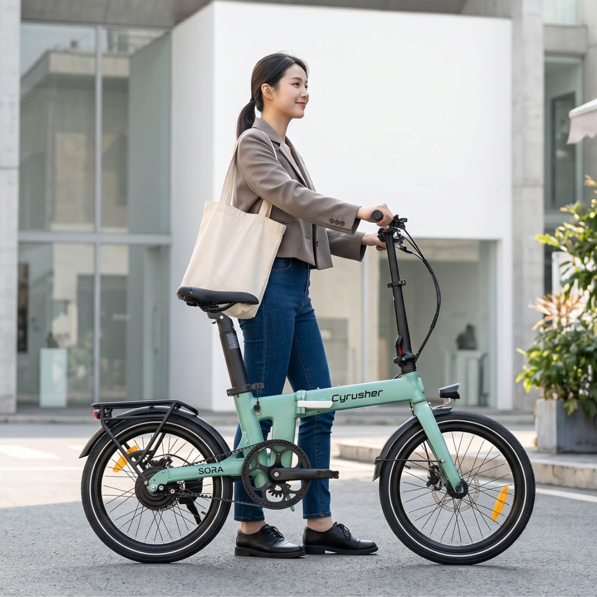 【数量限定リアバスケット無料プレゼント】Cyrusher SORA ベルトドライブ 折りたたみ電動アシスト自転車★試乗可能★店舗受取も大歓迎！
