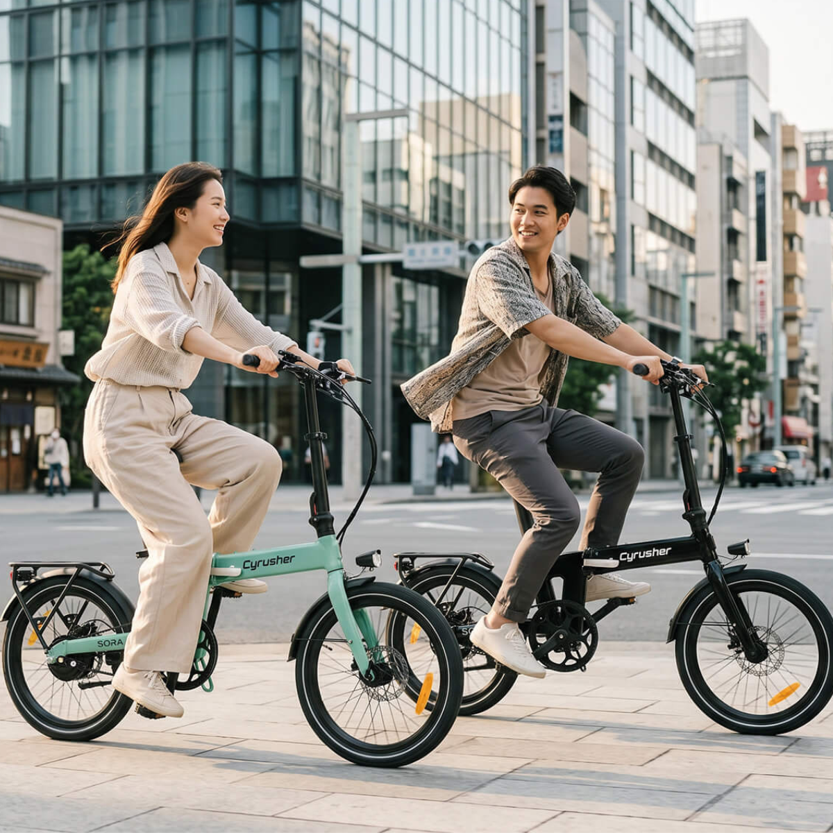 【数量限定リアバスケット無料プレゼント】Cyrusher SORA ベルトドライブ 折りたたみ電動アシスト自転車★試乗可能★店舗受取も大歓迎！